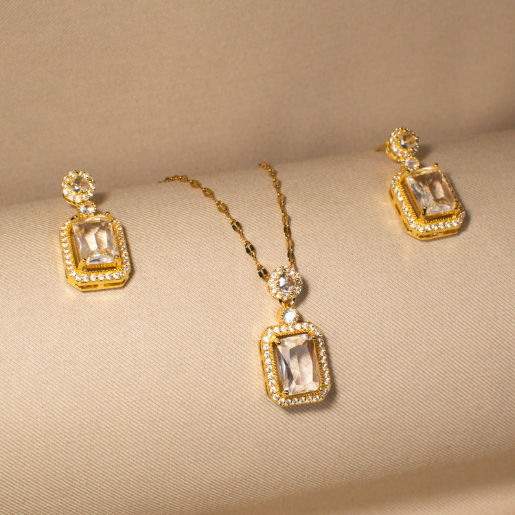 Regal Cushion Pendant Set
