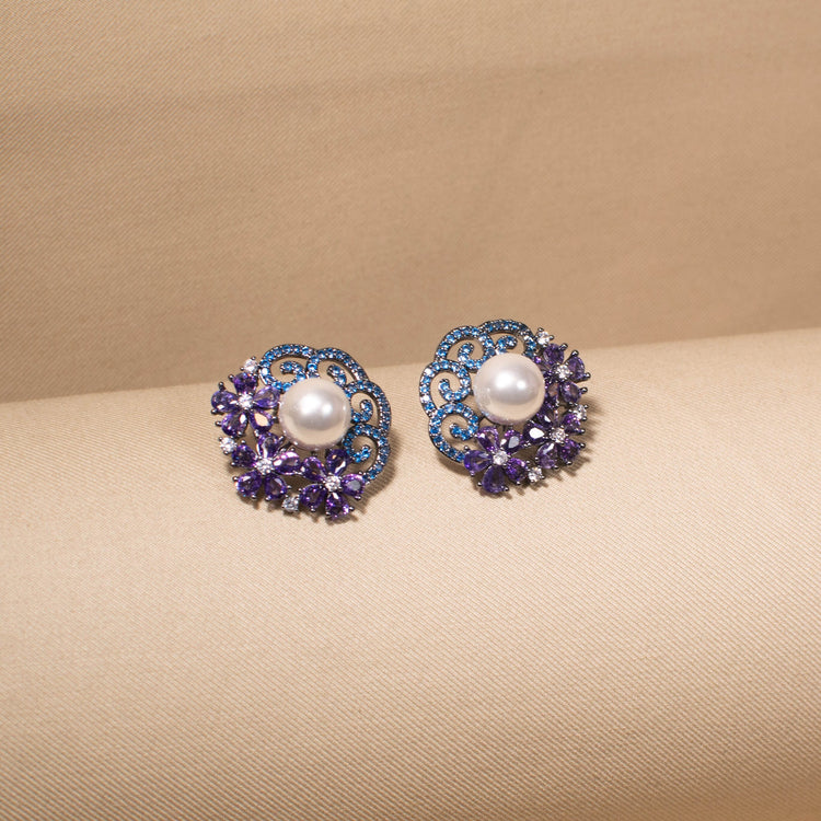Regal Iris Swirl Studs