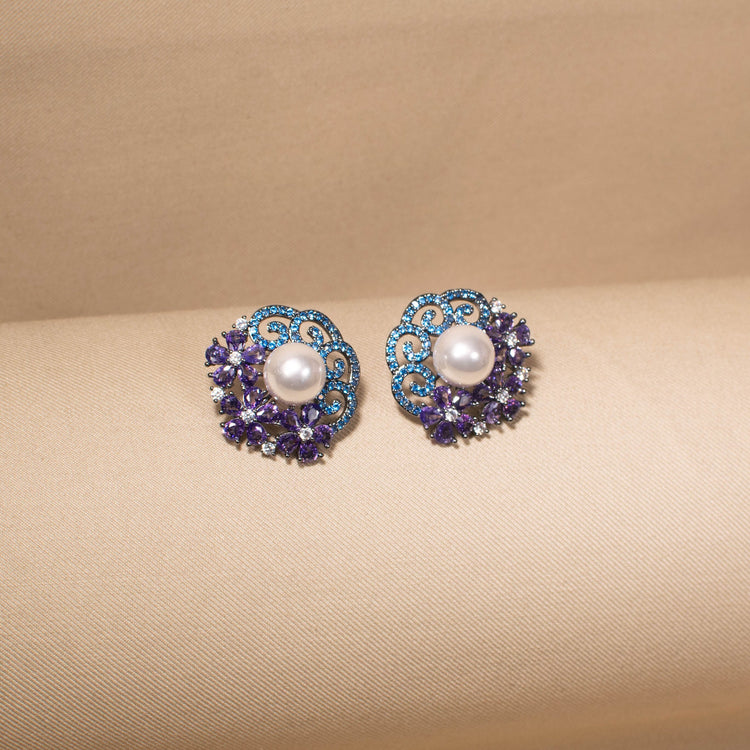 Regal Iris Swirl Studs