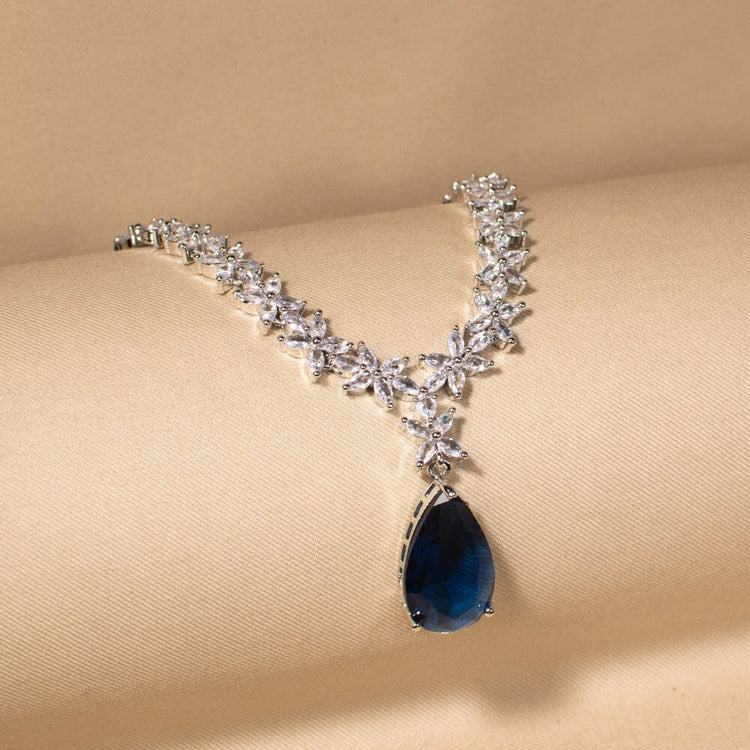 Regal Splendor Necklace Set - Blue