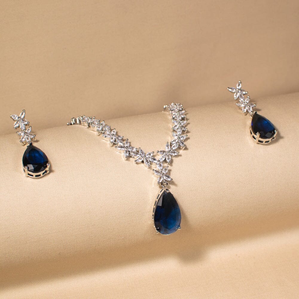 Regal Splendor Necklace Set - Blue