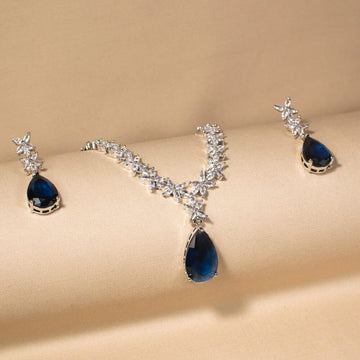 Regal Splendor Necklace Set - Blue