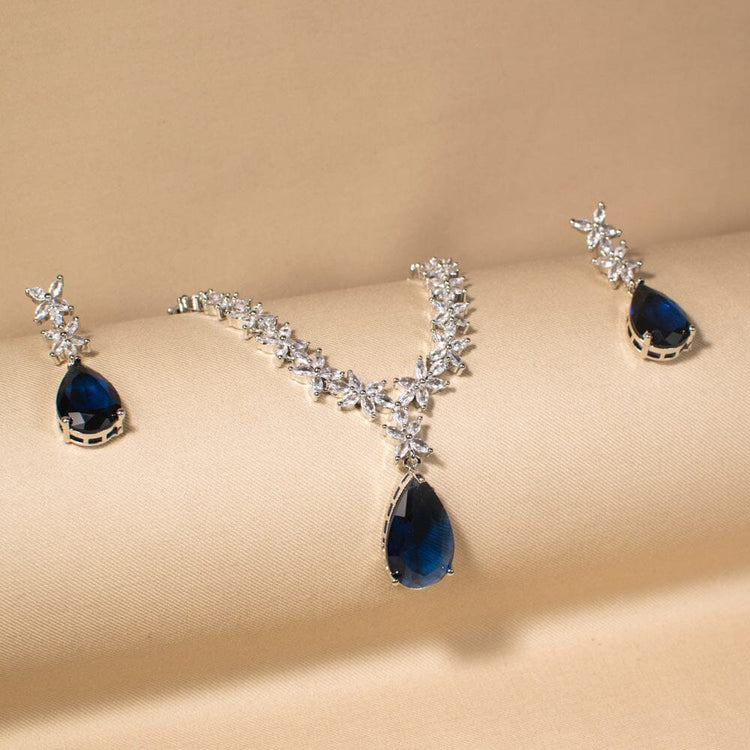 Regal Splendor Necklace Set - Blue