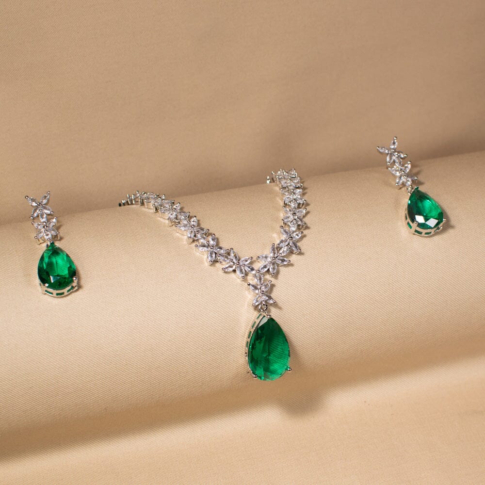 Regal Splendor Necklace Set - Green