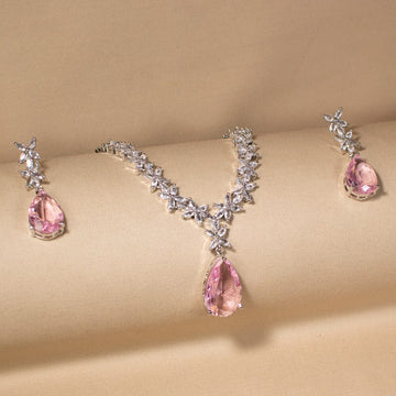 Regal Splendor Necklace Set - Pink