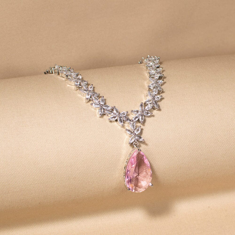 Splendor Necklace Regal Splendor Necklace Set - Pink – Blingvine