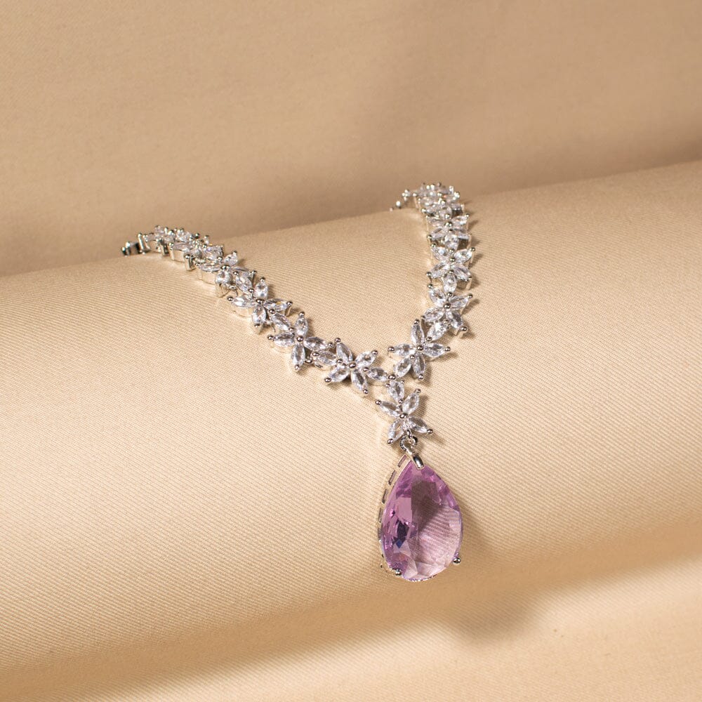 Regal Splendor Necklace Set - Purple