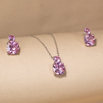 Reina Pendant Set - Pink