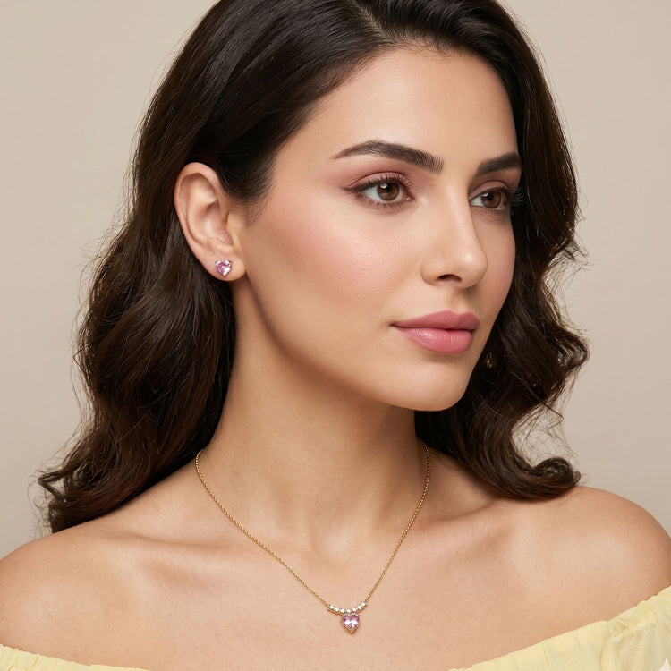 Romantic Rose Pendant Set