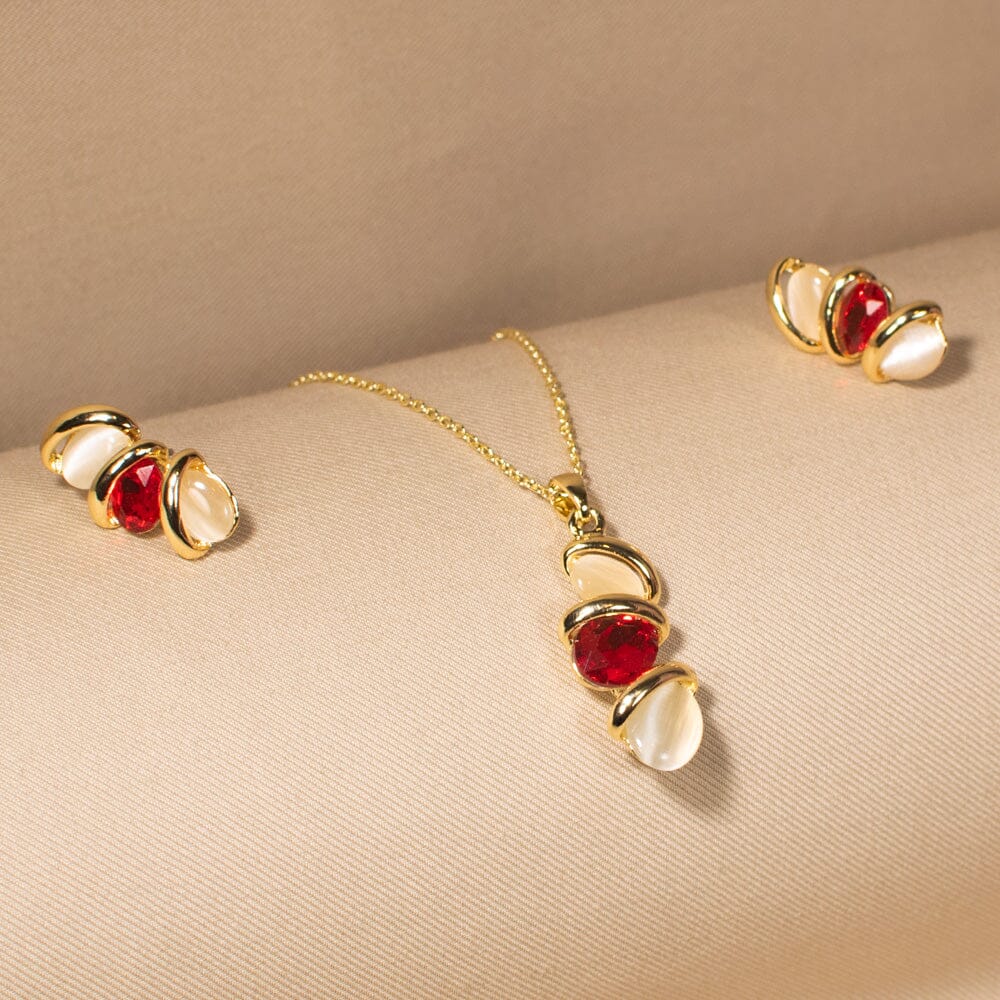 Romilly Pendant Set - Red
