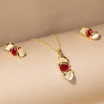 Romilly Pendant Set - Red