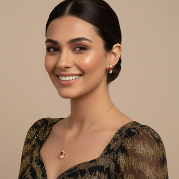 Romilly Pendant Set - Red