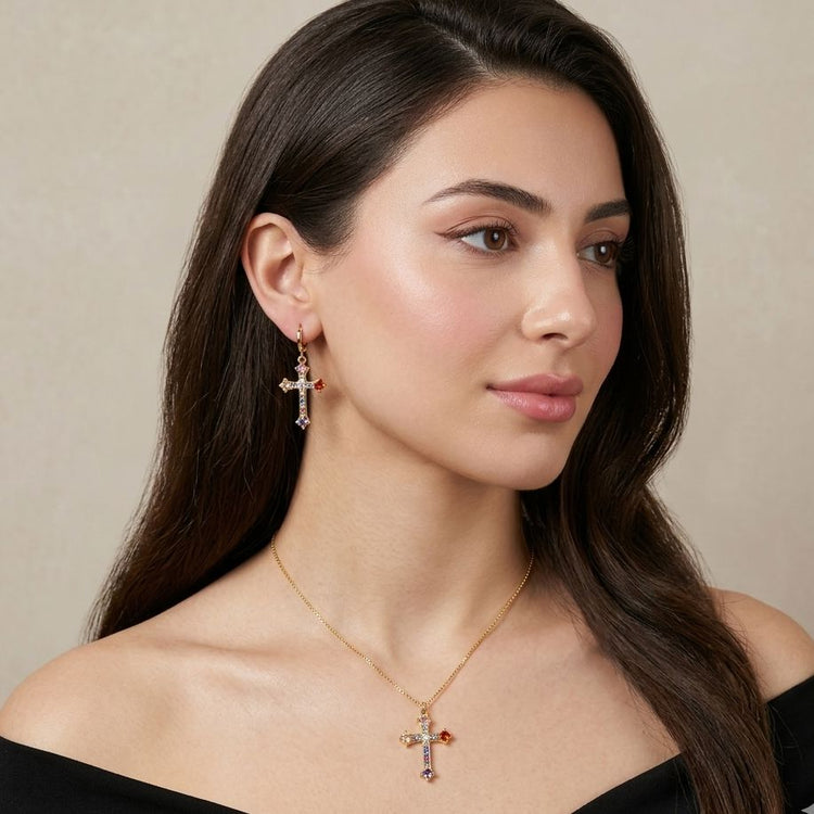 Rosabelle Cross Pendant Set