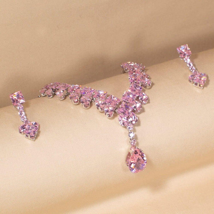 Rose Allure Necklace Set-Glitterati Collection