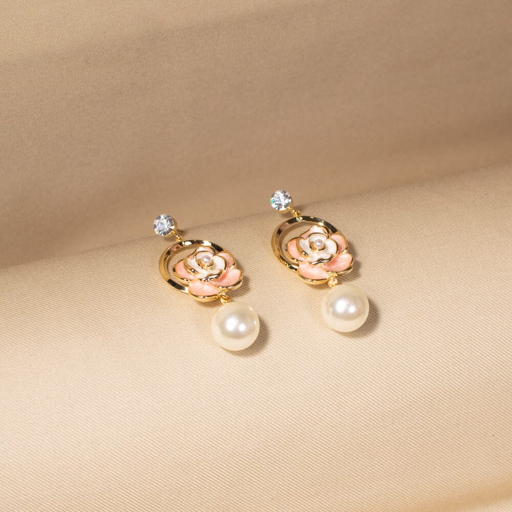 Rose Drop Earrings - Edgy Collection