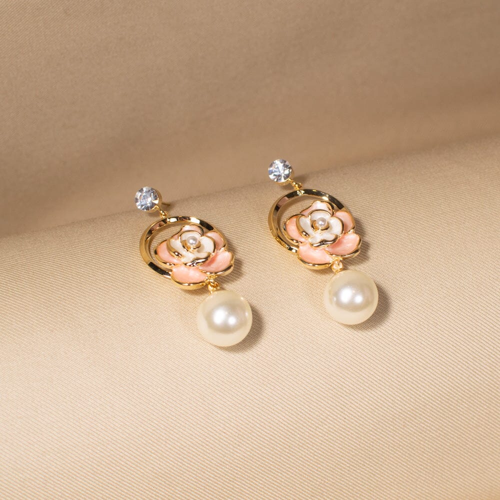 Rose Drop Earrings - Edgy Collection