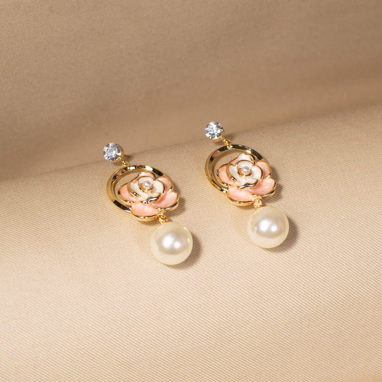 Rose Drop Earrings - Edgy Collection