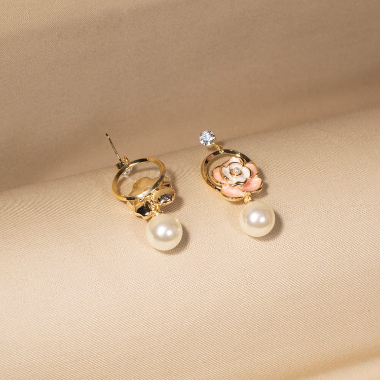 Rose Drop Earrings - Edgy Collection