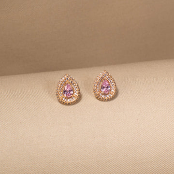 Rose Pear Studs