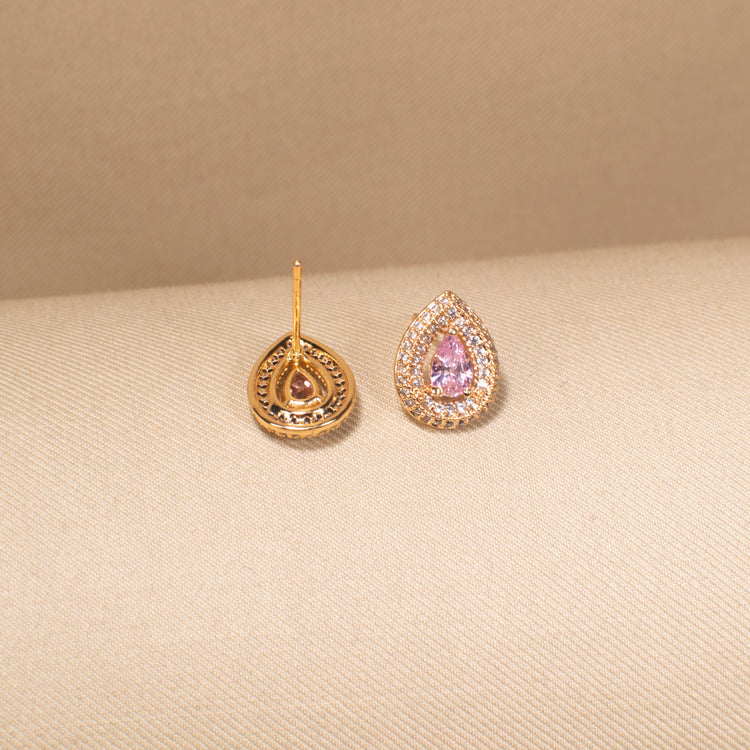 Rose Pear Studs
