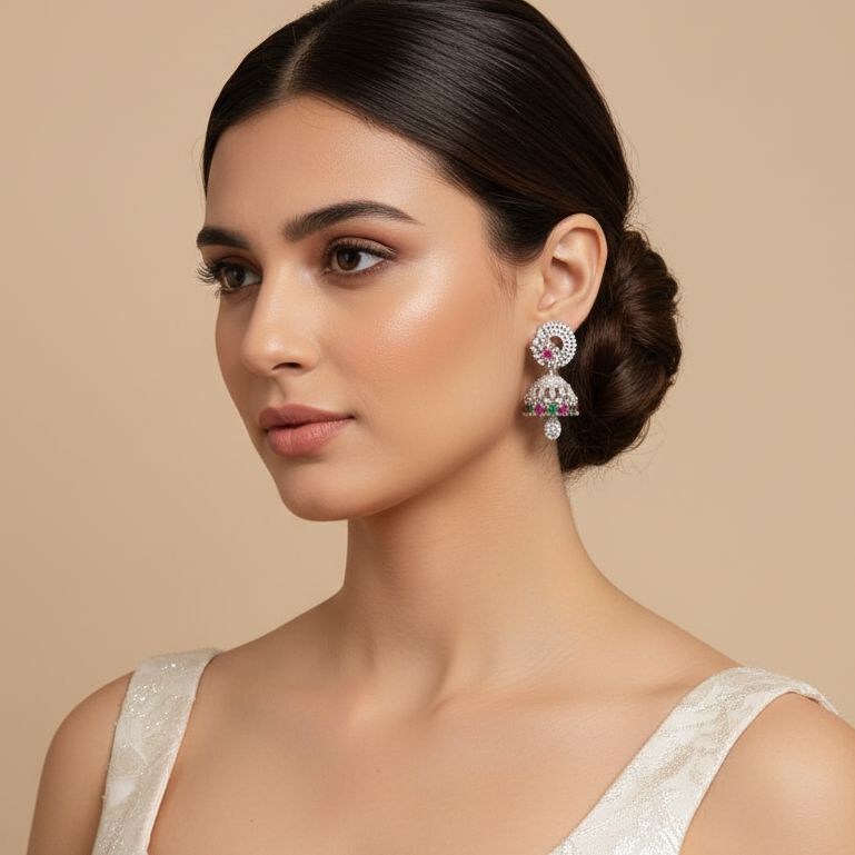 Roshi Crystal Jhumkis