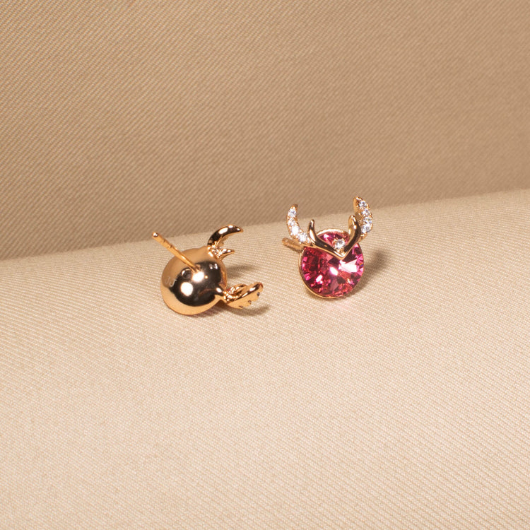 Rosy Antler Studs