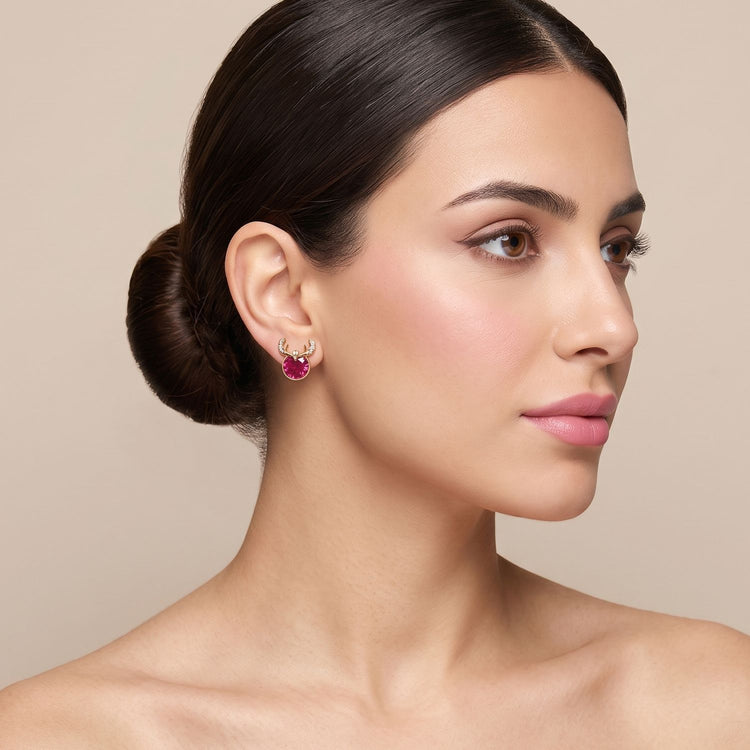 Rosy Antler Studs