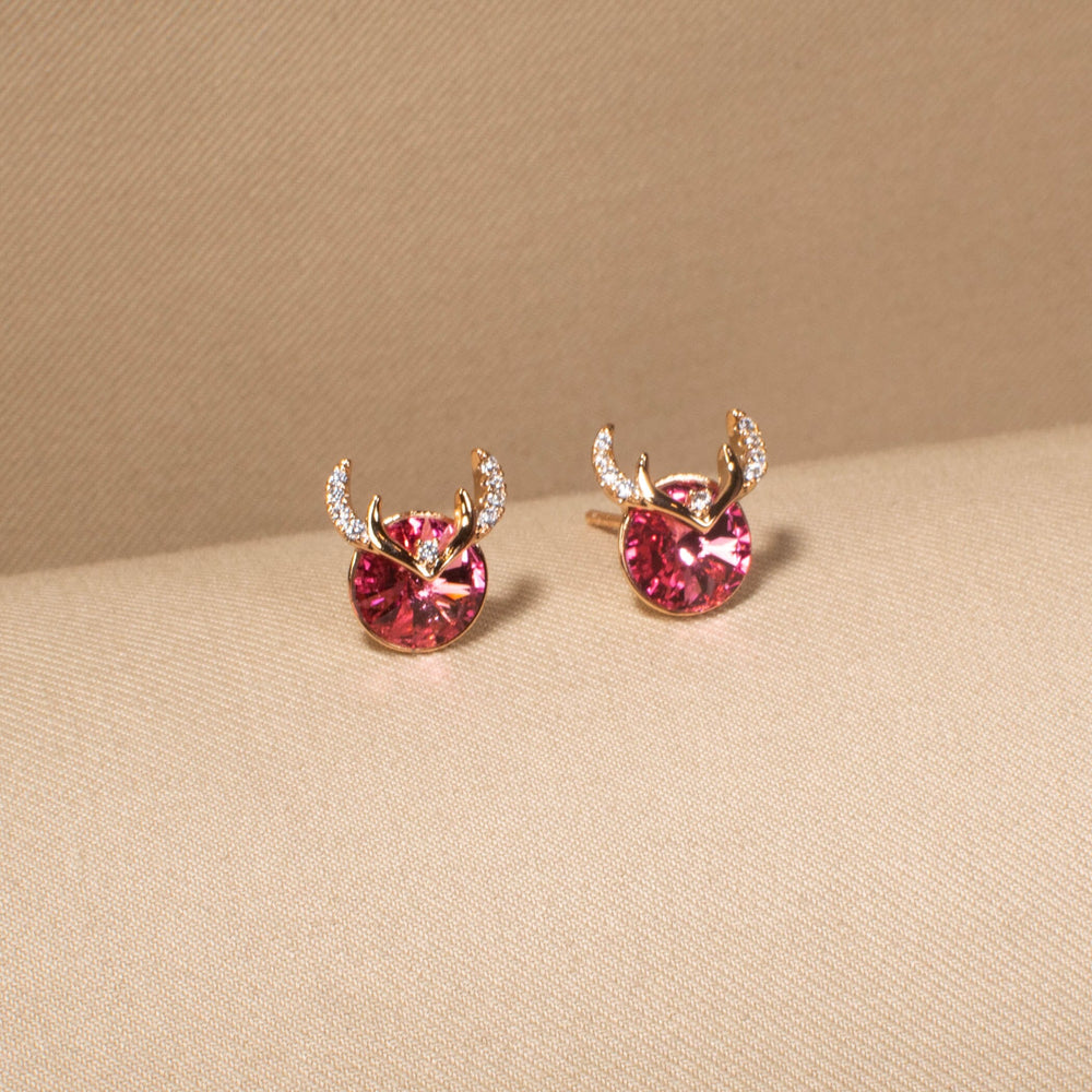Rosy Antler Studs