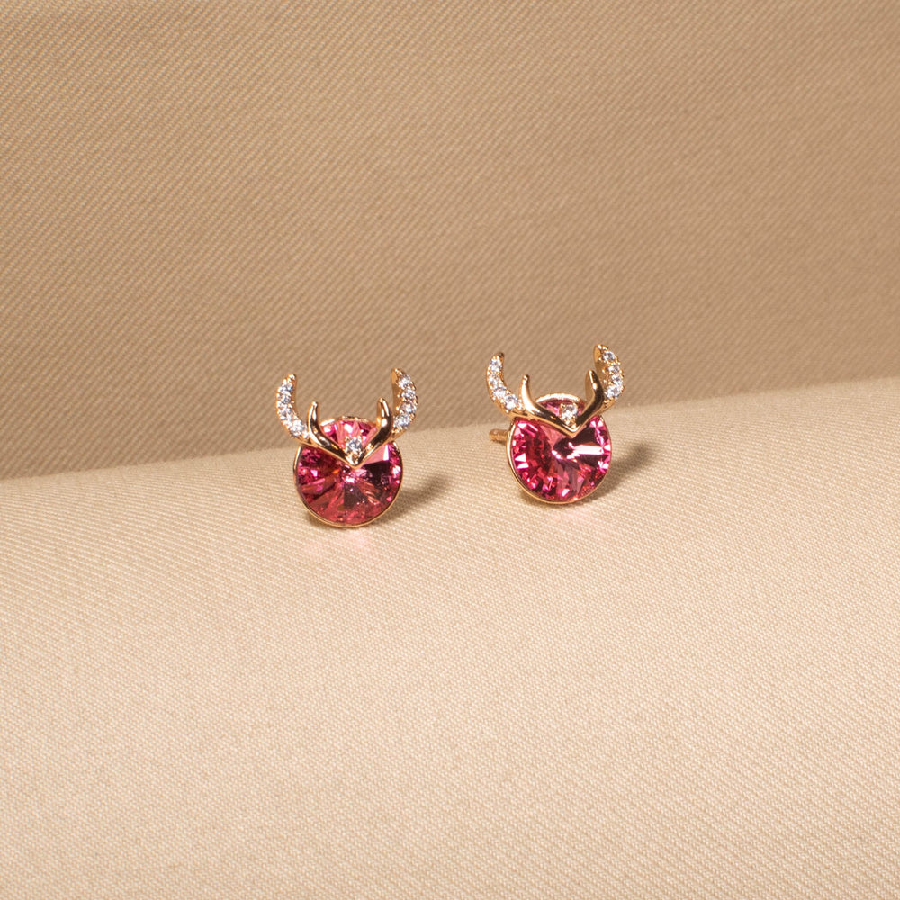 Rosy Antler Studs
