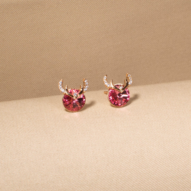 Rosy Antler Studs