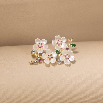 Rosy Sakura Garden Brooch