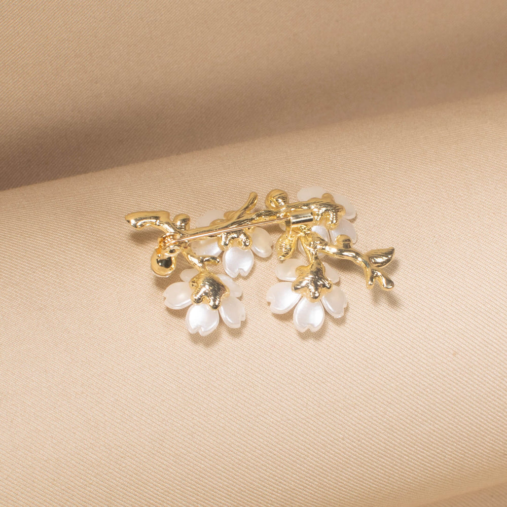 Rosy Sakura Garden Brooch