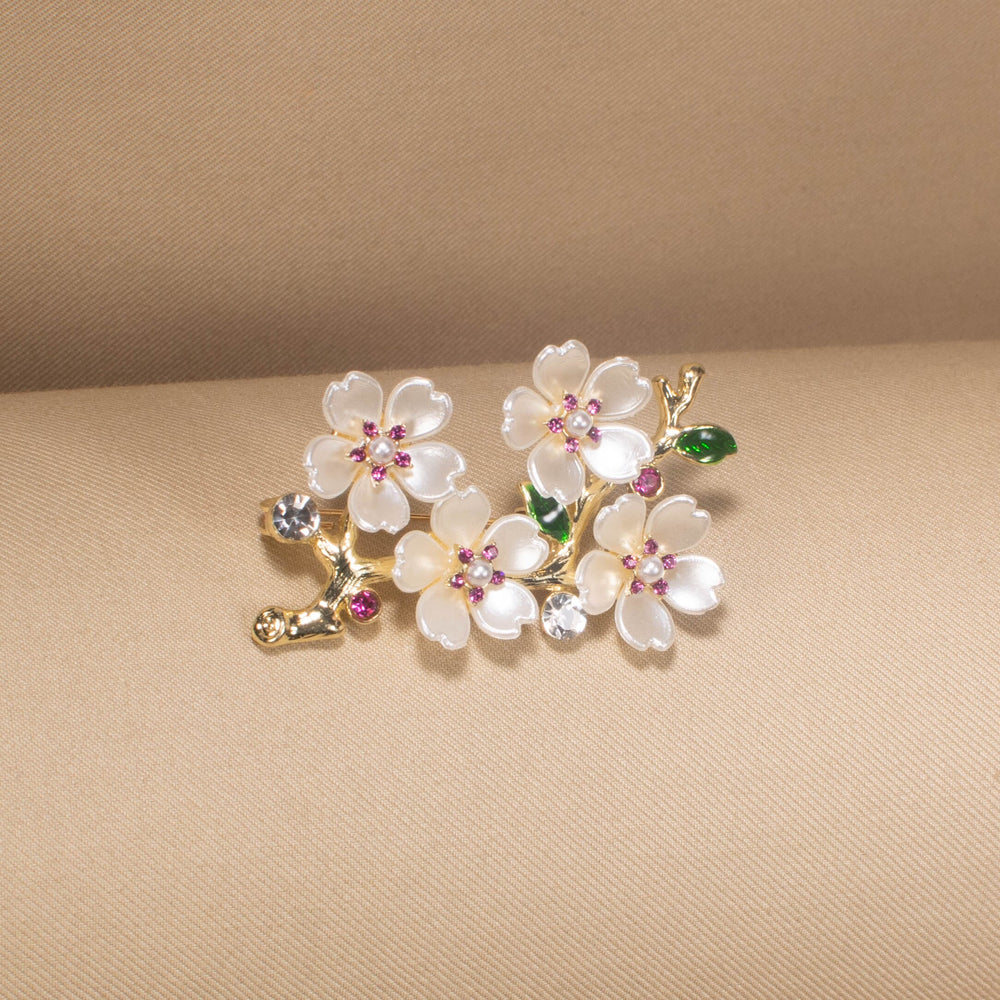 Rosy Sakura Garden Brooch