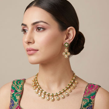 Royal Emerald Heritage Necklace Set