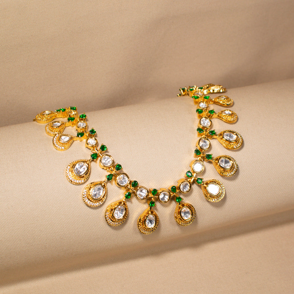 Royal Emerald Heritage Necklace Set