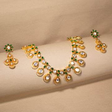 Royal Emerald Heritage Necklace Set