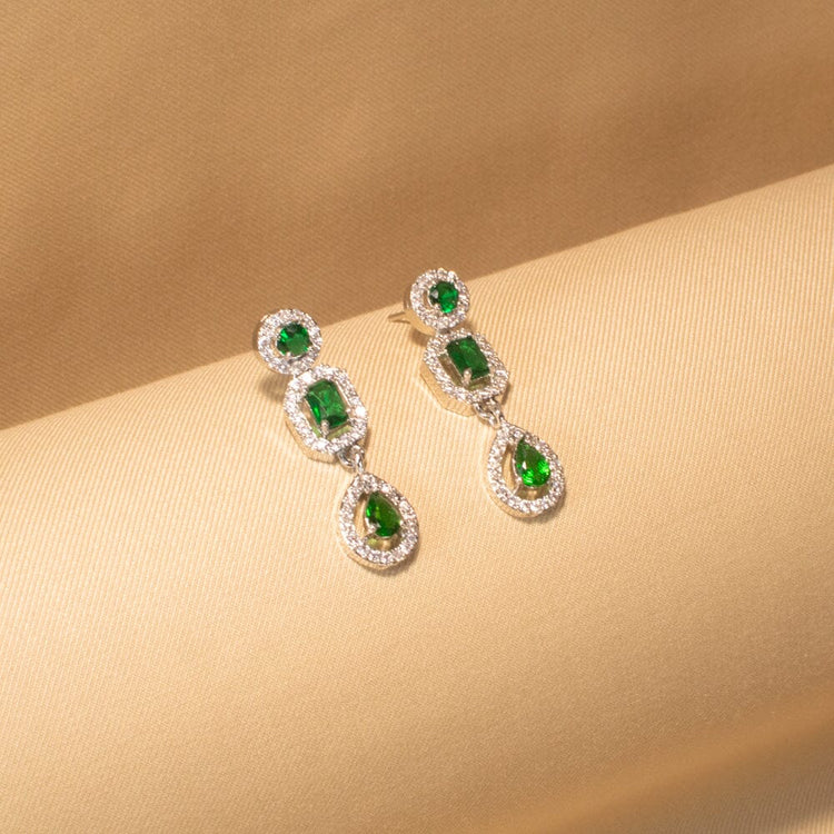 Rubab Necklace Set - Emerald Green