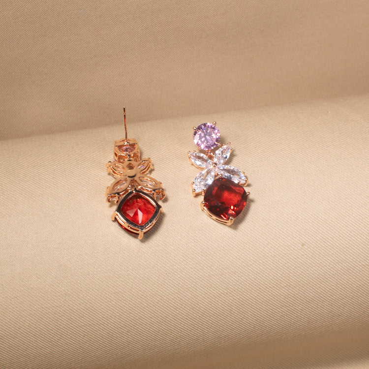 Ruby Frost Drop Earrings