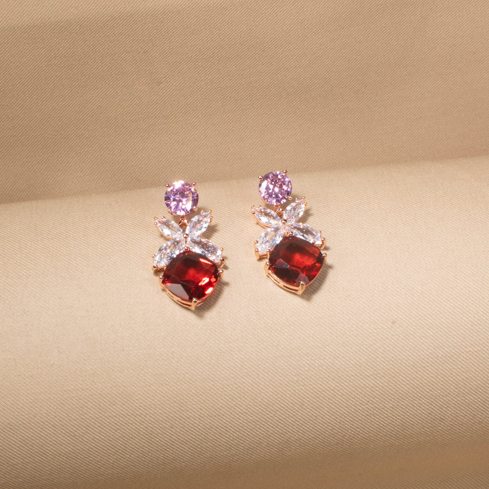 Ruby Frost Drop Earrings