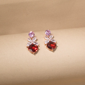 Ruby Frost Drop Earrings