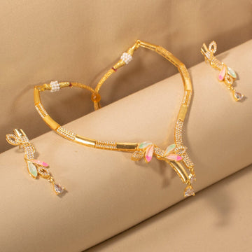 Saili Necklace Set - Pink