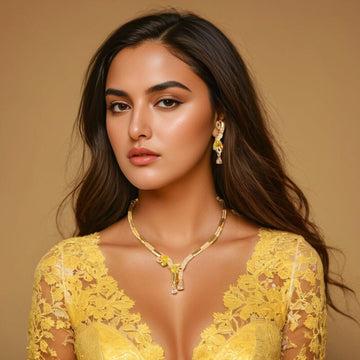 Saili Necklace Set - Yellow