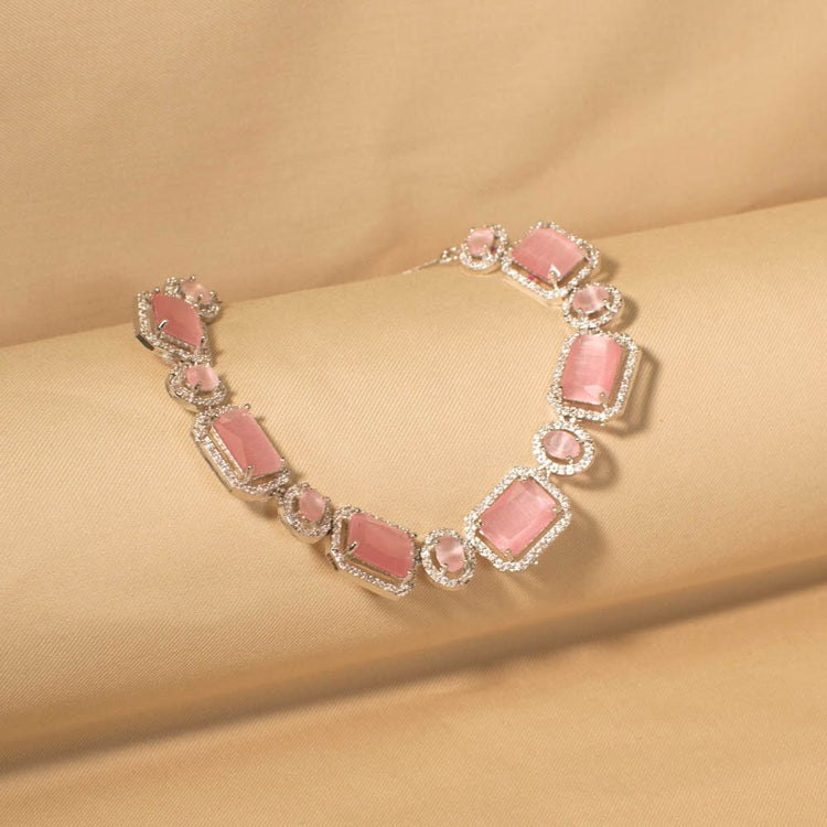Saisha Necklace Set - Pink - Glitterati Collection