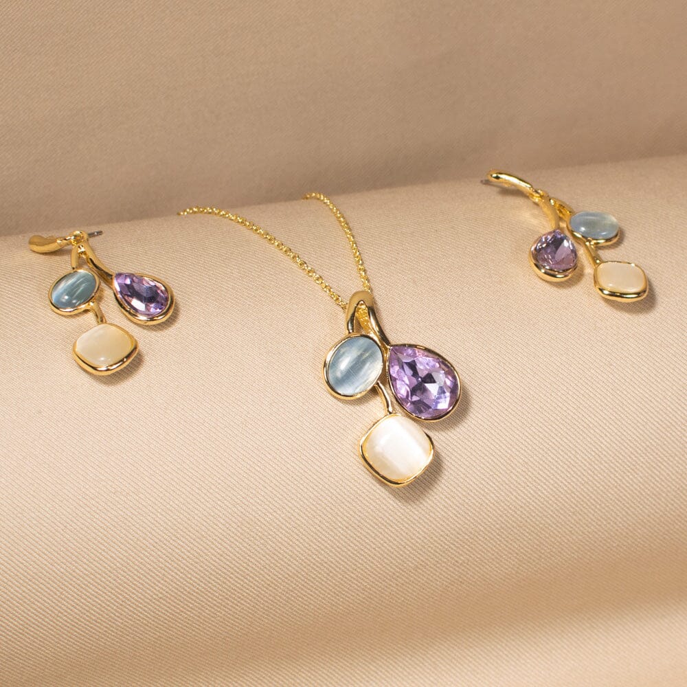 Samantha Pendant Set - Purple