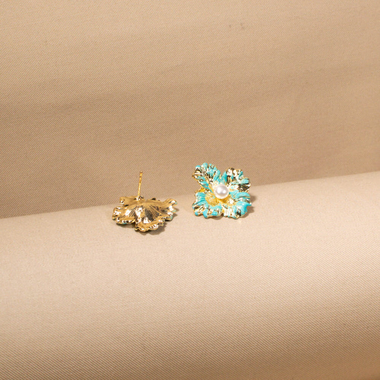 Santorini Sky Floral Studs