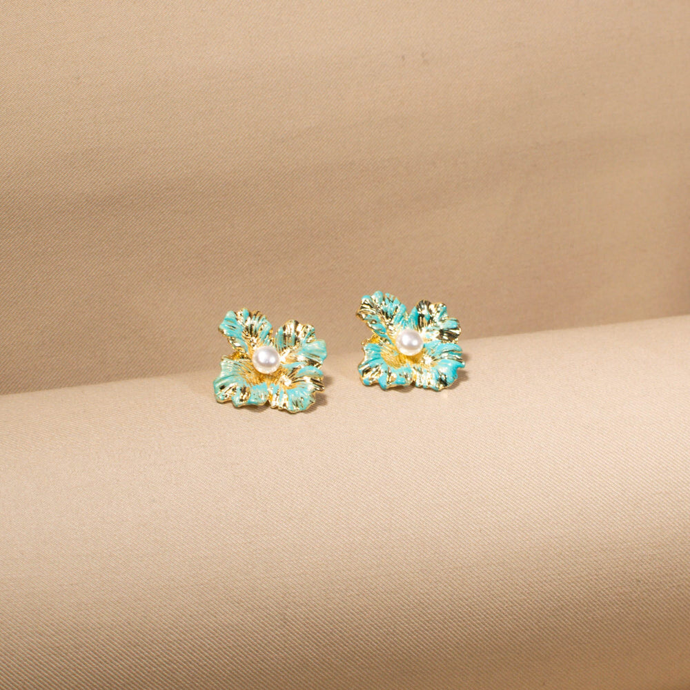 Santorini Sky Floral Studs