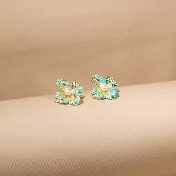 Santorini Sky Floral Studs