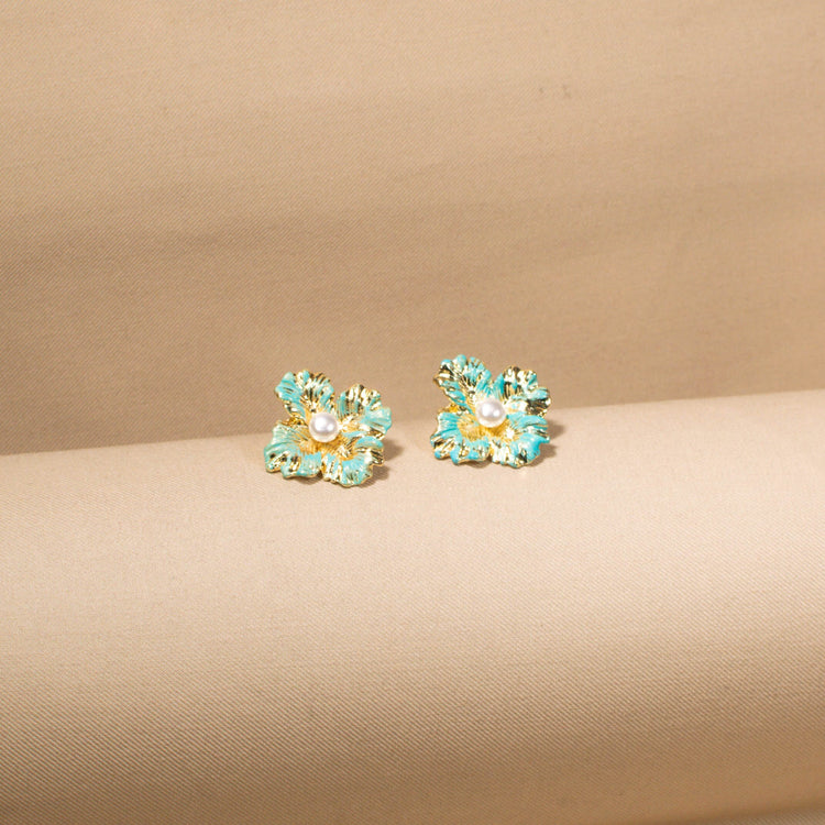 Santorini Sky Floral Studs