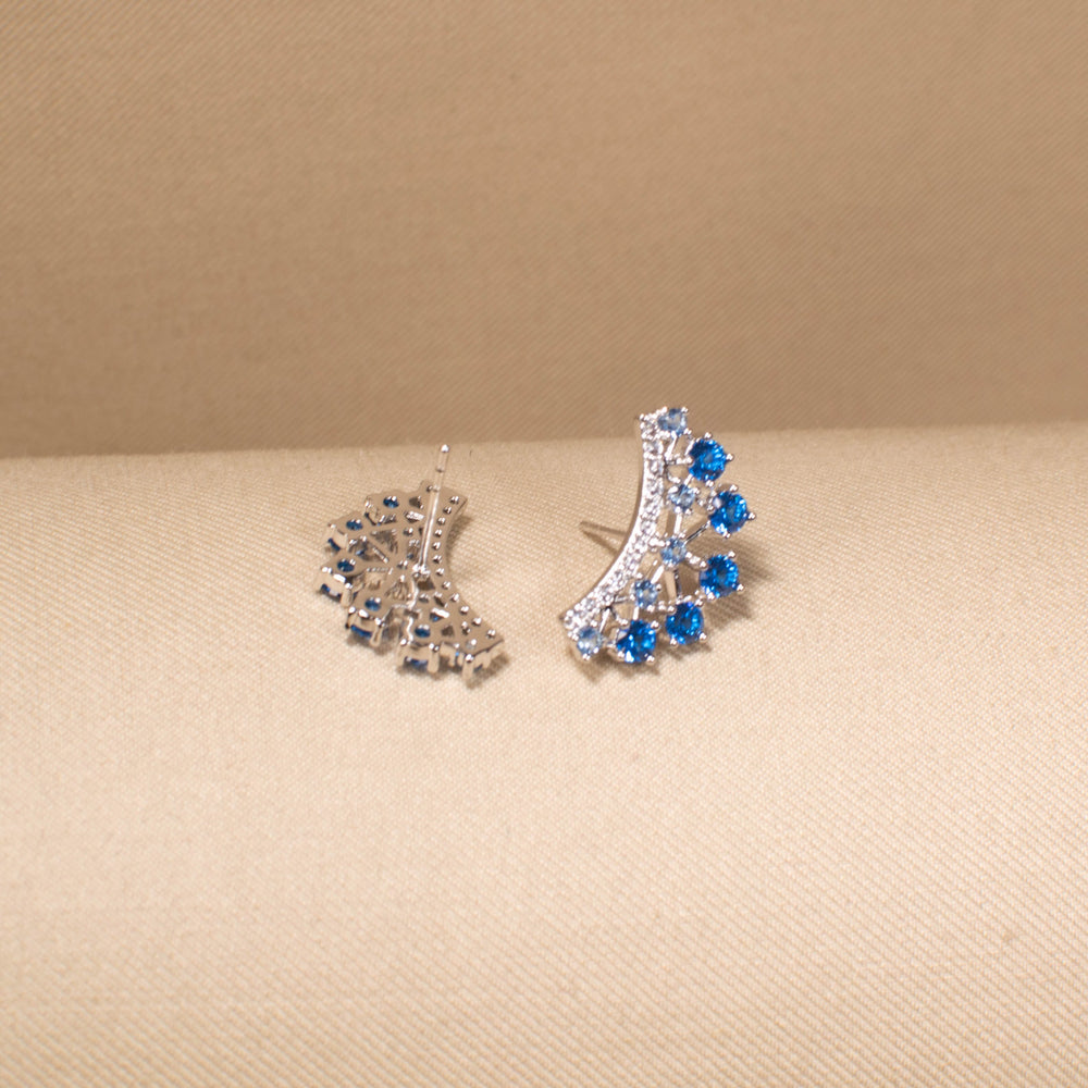 Sapphire Arch Charm Studs