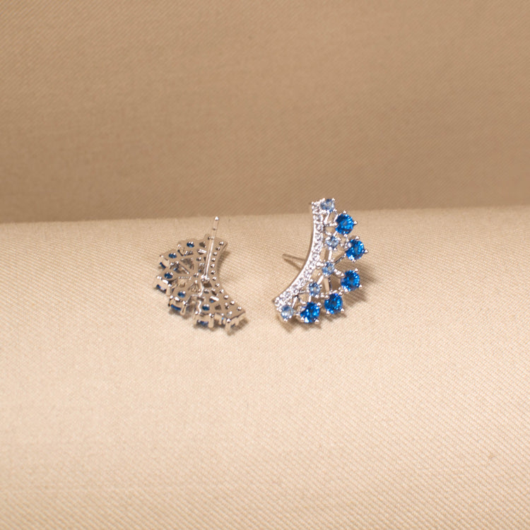 Sapphire Arch Charm Studs